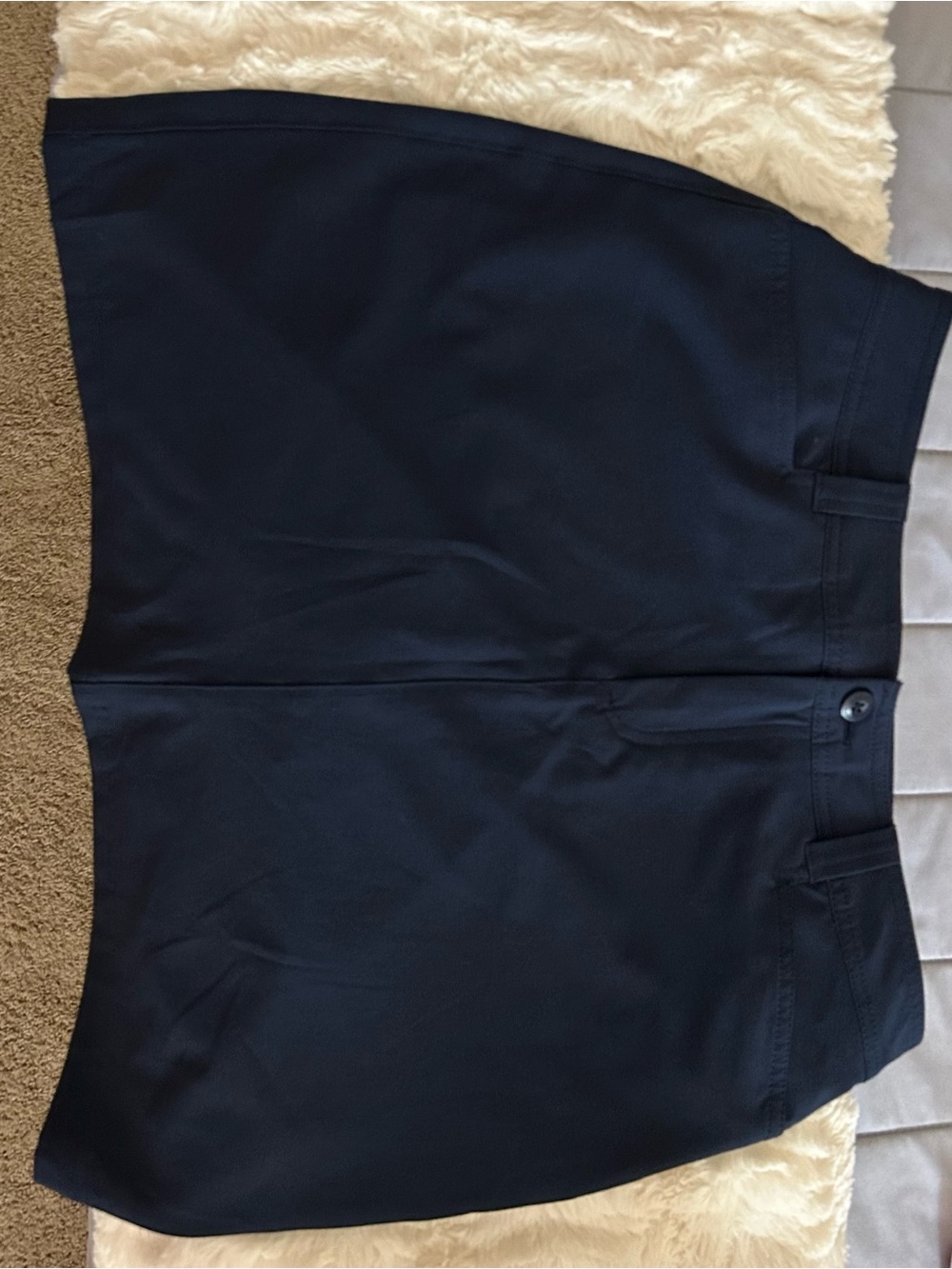 Eddie Bauer Navy Women's Skirt with Branded Button Detail